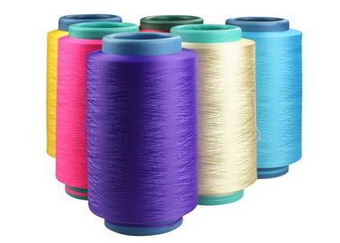 Chine Le fil teint du polyester DTY de couleur, bas polyester élastique a texturisé le fil 150D/48F fournisseur