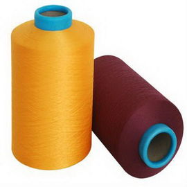 Chine Fil texturisé teint 150D/48F d'aspiration de fil du polyester DTY sur le noyau de papier dur fournisseur